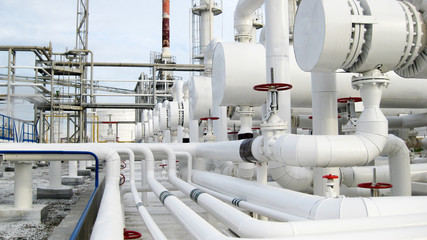 Clean petroleum pipelines and valves arranged within an operating terminal